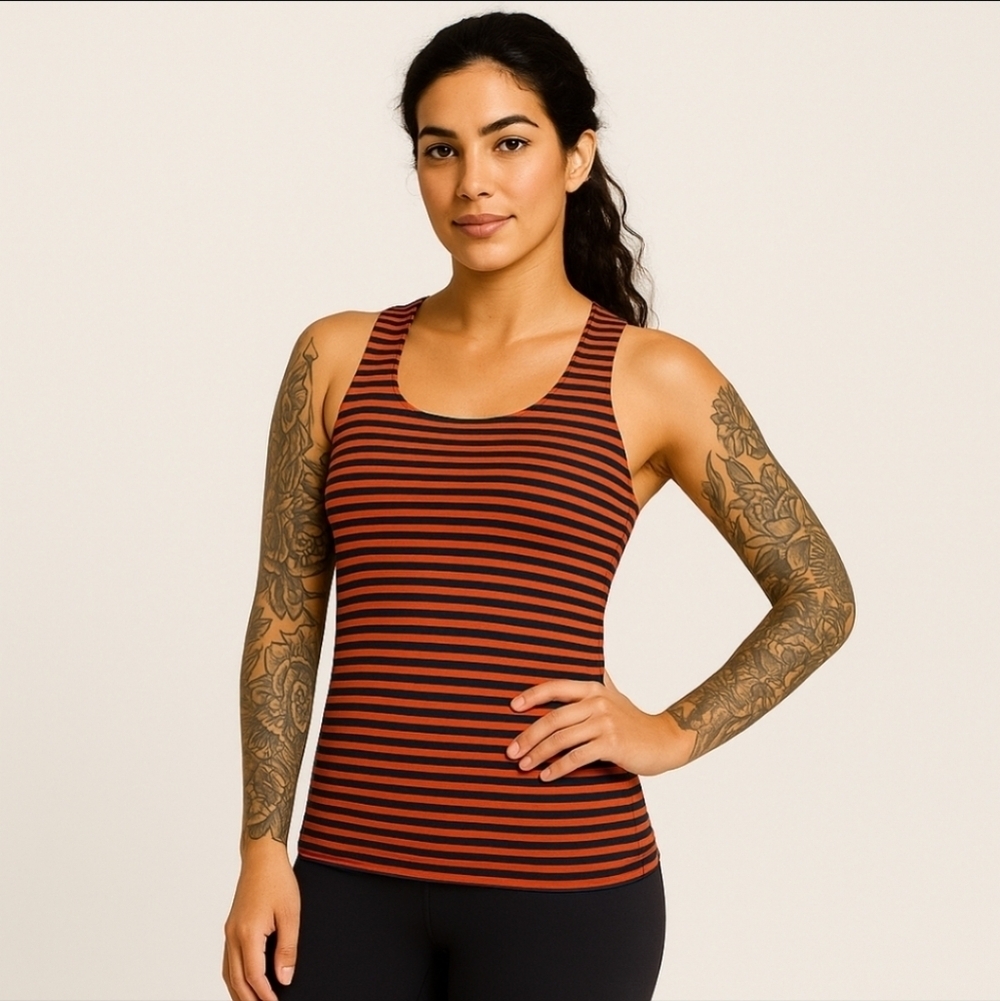 Lululemon Free To Be Tank Classic Stripe Light Flare Inkwell 4